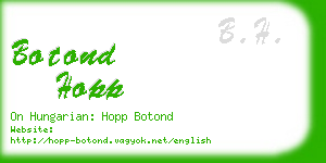botond hopp business card